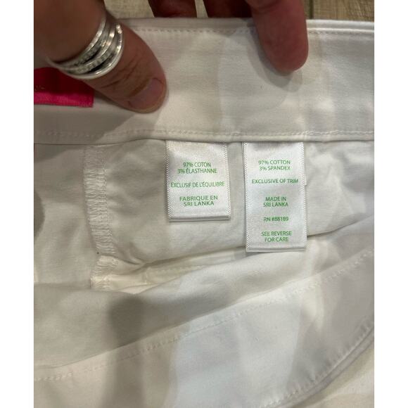 Lilly Pulitzer Women’s Alessi Stretch Short Resort White Size 6 - Picture 7 of 7